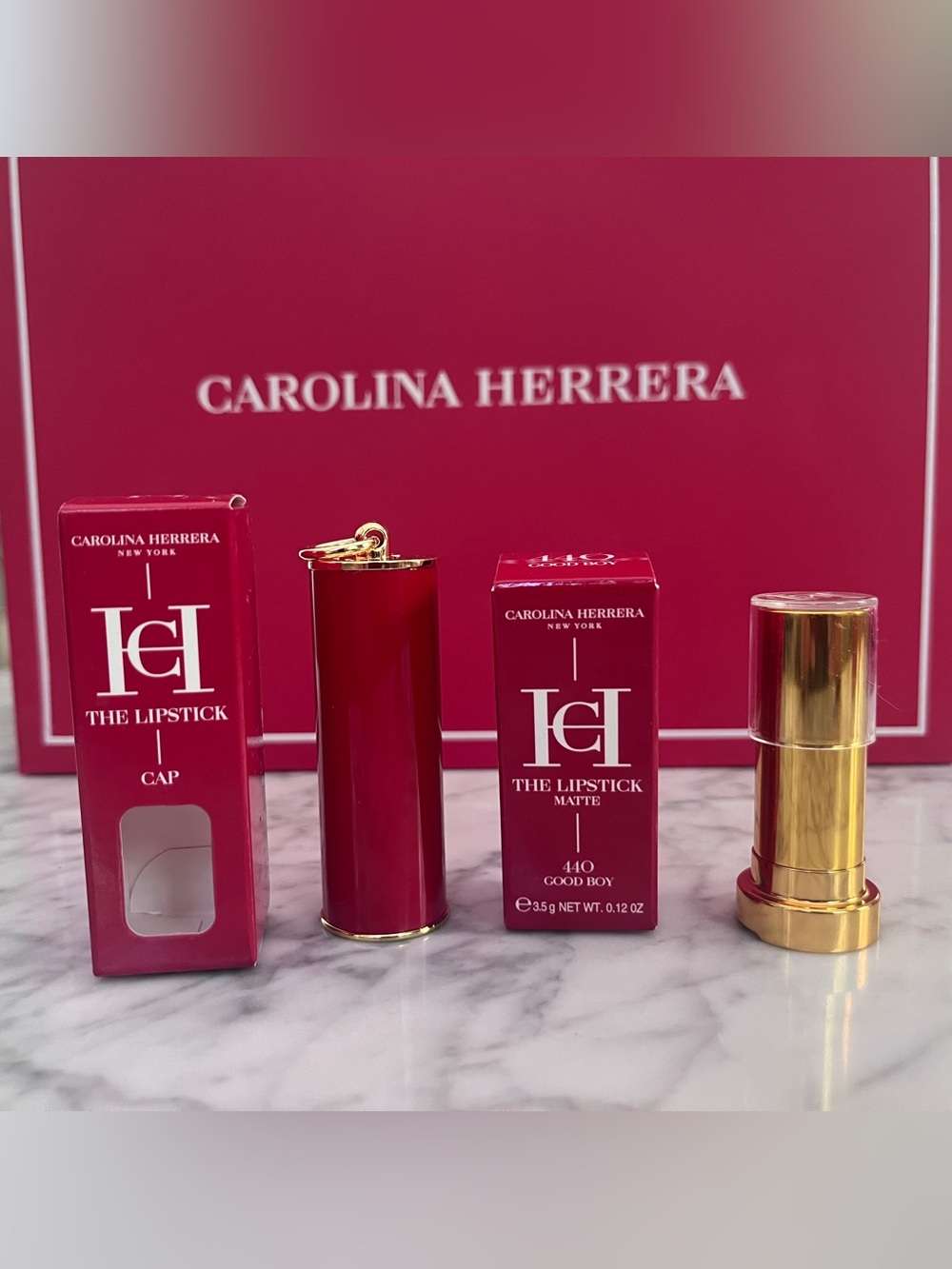 NIB Carolina Herrera The Lipstick Matte and The Lipstick Cap